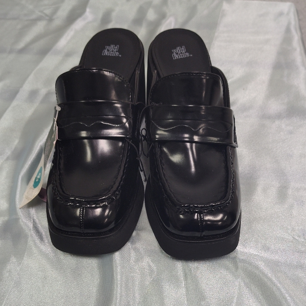 Wild Fable Black Mules with Chunky Heel - Picture 3 of 4